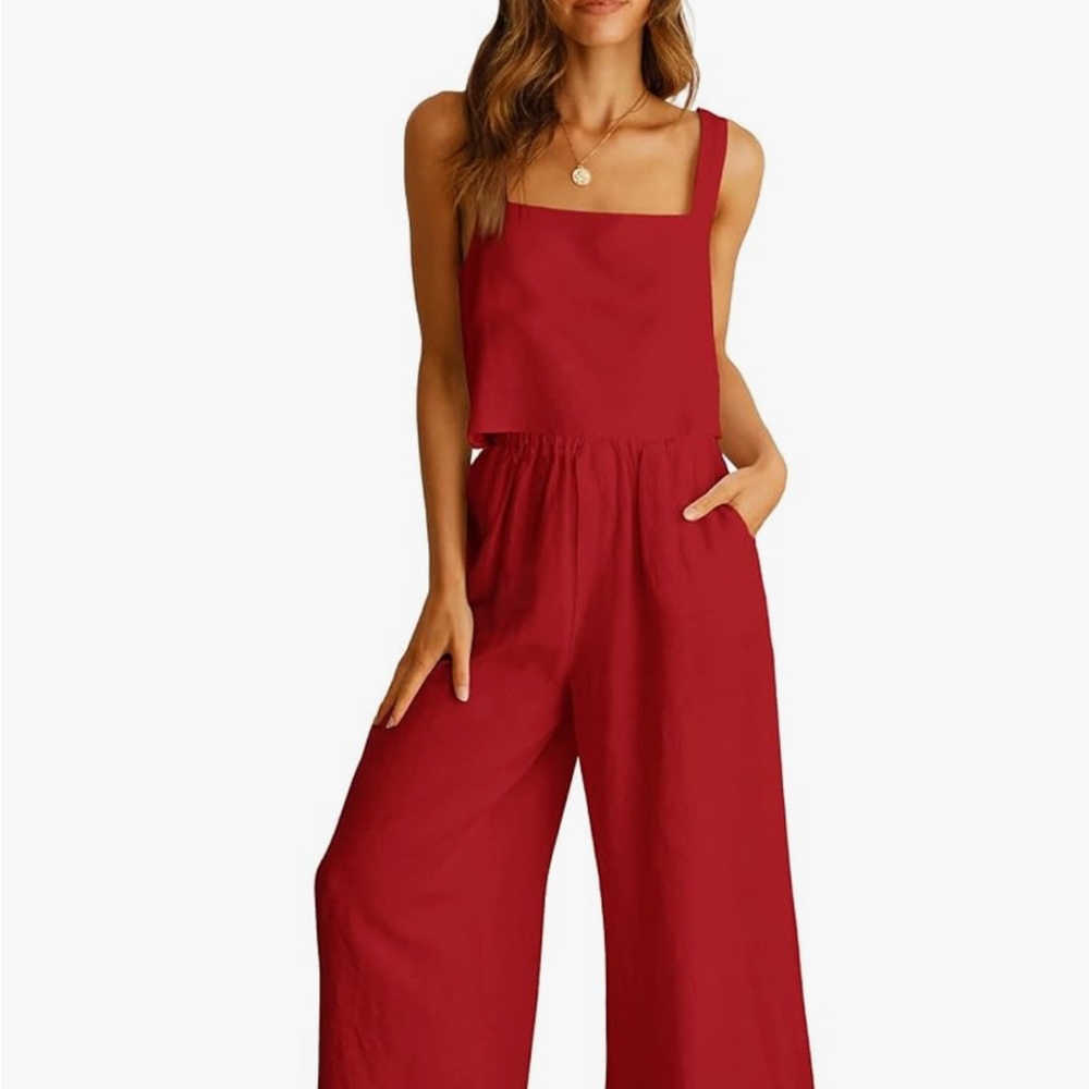 Elegant Red Jumpsuit